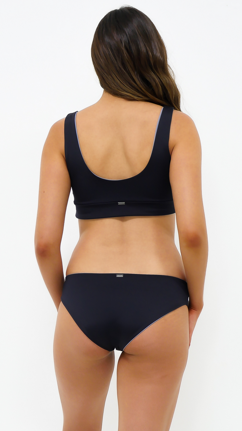 HIPSTER | Reversible Bottom in Noir & Steel - NANKU SWIMWEAR