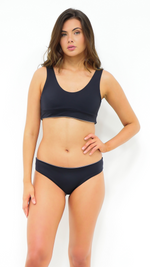 HIPSTER | Reversible Bottom in Noir & Steel - NANKU SWIMWEAR