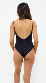 GAIA | Reversible One Piece in Noir & Steel - NANKU SWIMWEAR