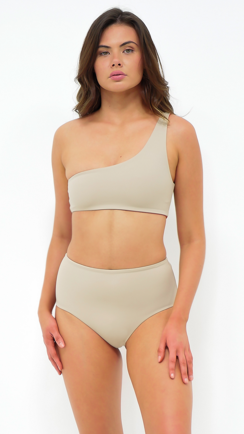 HIGH RISE | Reversible Bottom in Latte & Terra - NANKU SWIMWEAR