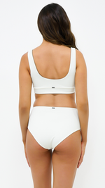 VORA | Reversible Top in Crema & Olive - NANKU SWIMWEAR