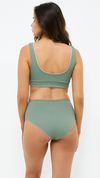 VORA | Reversible Top in Crema & Olive - NANKU SWIMWEAR